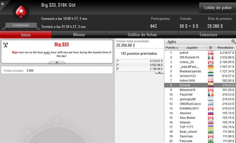Big $33 - noviembre 02
