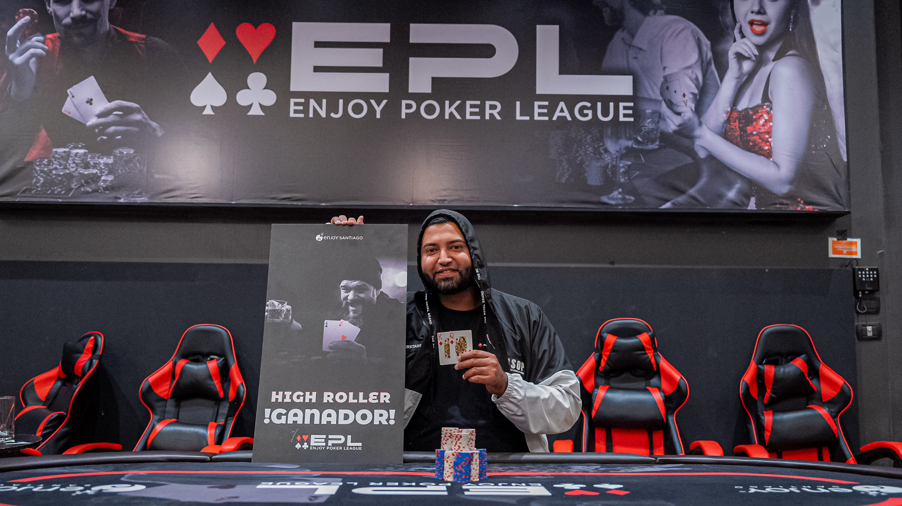 Fawas Halabi fue el amo y señor del High Roller EPL Santiago